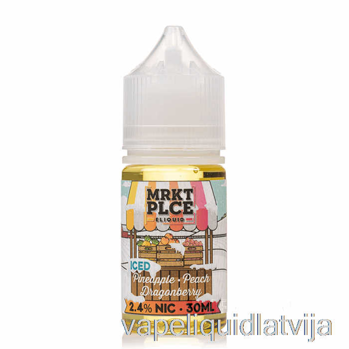 Ledus Ananāss Persiks Pūķis - Mrkt Sāļi - 30ml 24mg Vape šķidrums